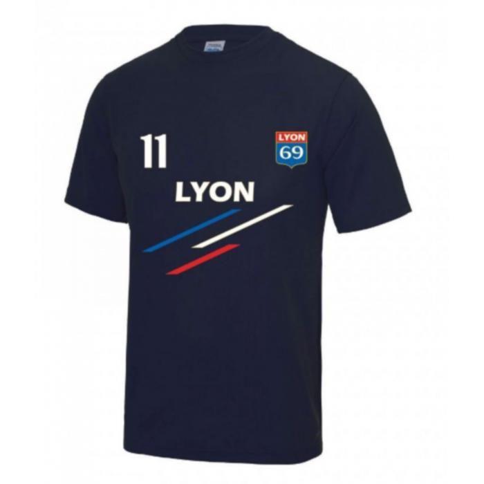 Jersey - T-shirt Lyon Men Navy News - - Blue