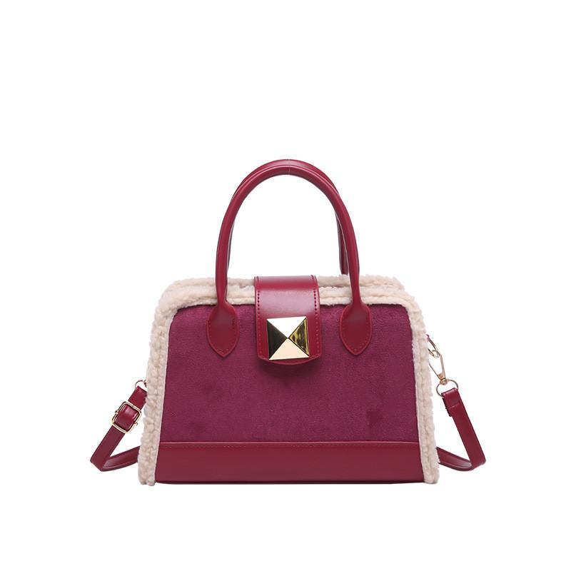 Минималистичная городская трендовая женская маленькая квадратная сумка кроссбоди контрастного цвета для моды