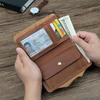 Men's Genuine Crazy Horse Leather Bifold Wallet - High-Grade Retro Cowhide