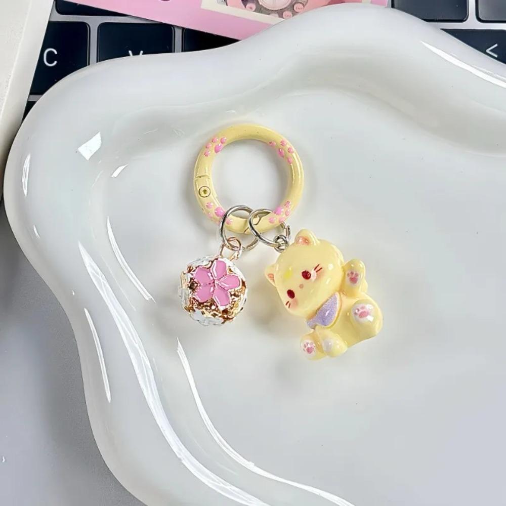 Resin Sweet Keyring Cartoon Design Korean Keychain Fashion Cute Bag Pendant Bag Accessories