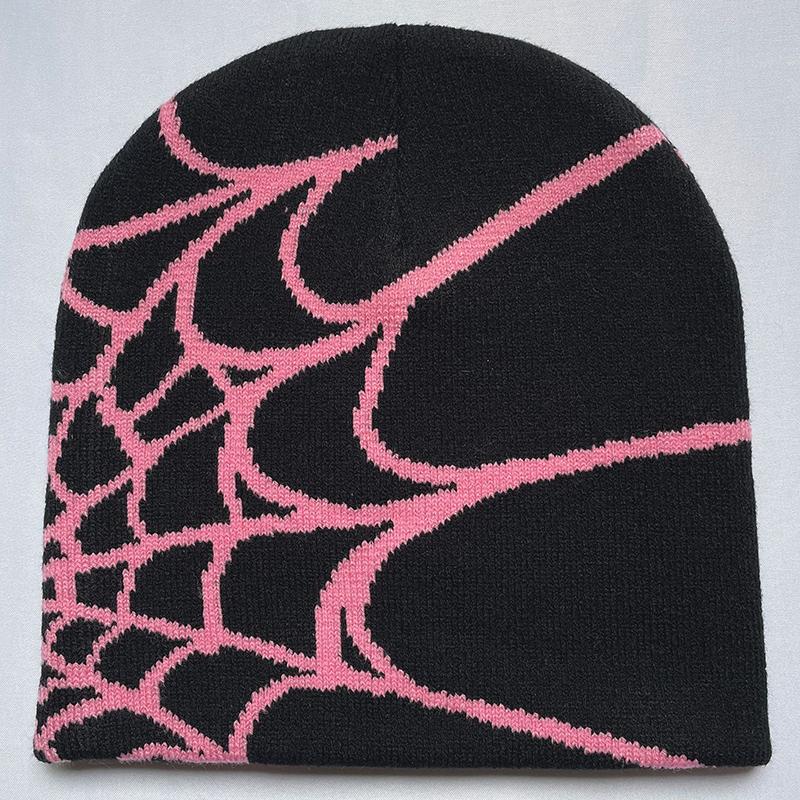 Готическая шапка из шерсти и акрила с узором паука, женская, зимняя, теплая, мужская, хип-хоп, повседневная, для улицы, EMA