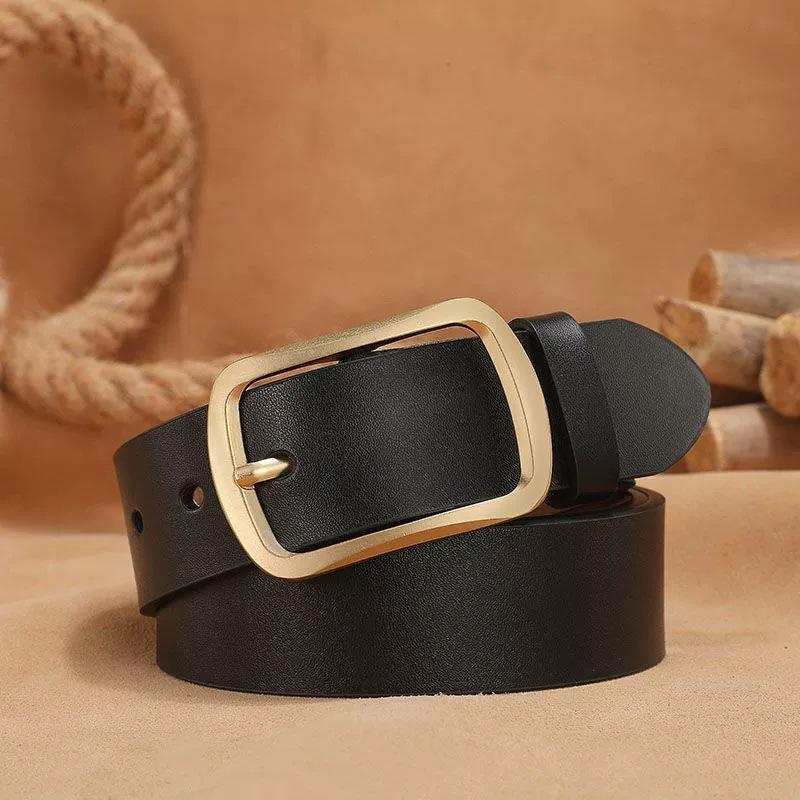 Men's PU Vintage Pin Buckle Leather Belt - Casual & Business Versatile Accessory for Jeans