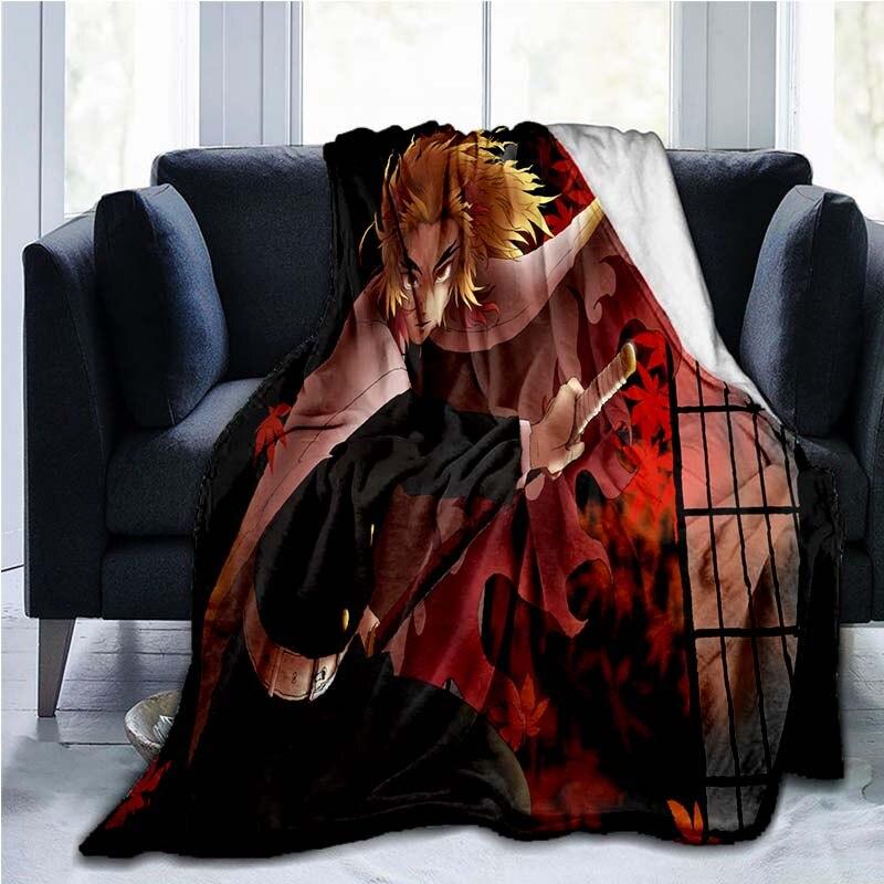 Devil's Blade аниме домашний текстиль Demon Slayer Kimetsu No Yaiba Kamado Tanjirou Nezuko двойное плюшевое одеяло из ягненка, постельные принадлежности
