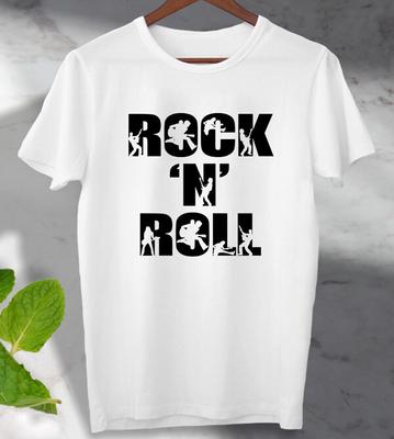 Музыкальная футболка Rock ’n’ Roll с гитарой Мем Топ Унисекс Мужской Женский Топ