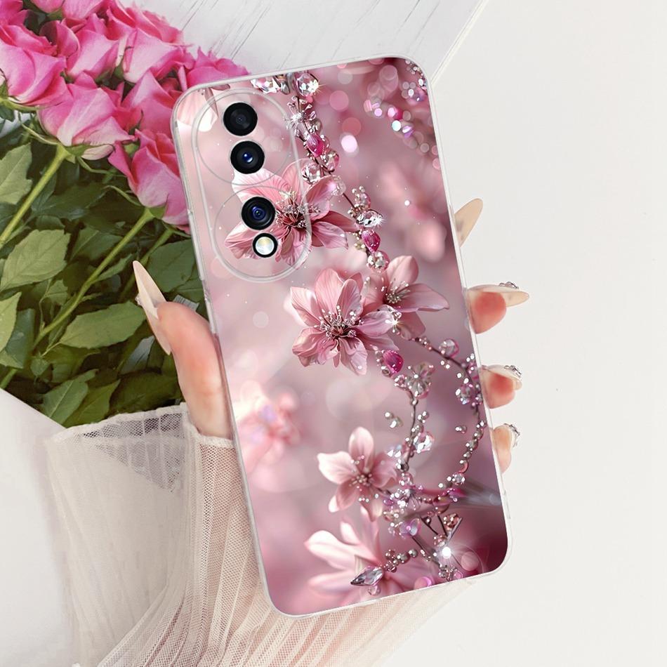 For Honor 70 70Pro Pro+ Cute Flower Butterfly Cat Painted Case For Honor70 70 Pro Plus 5G Soft Silicone TPU Phone Cases