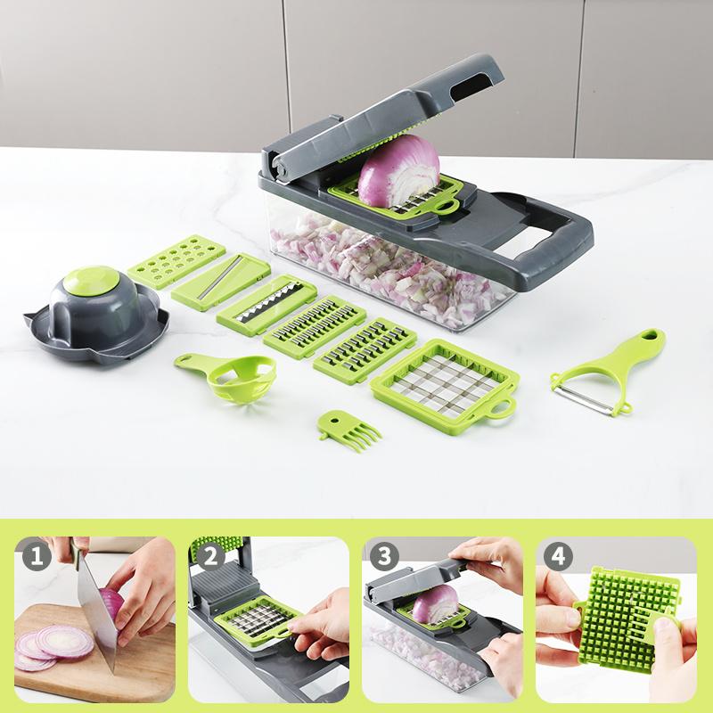 Factory Kitchen Accessories Metal 1 Food Cutter Veggie Onion Chopper Mandoline Slicer Multifunctional Vegetable Cutter
