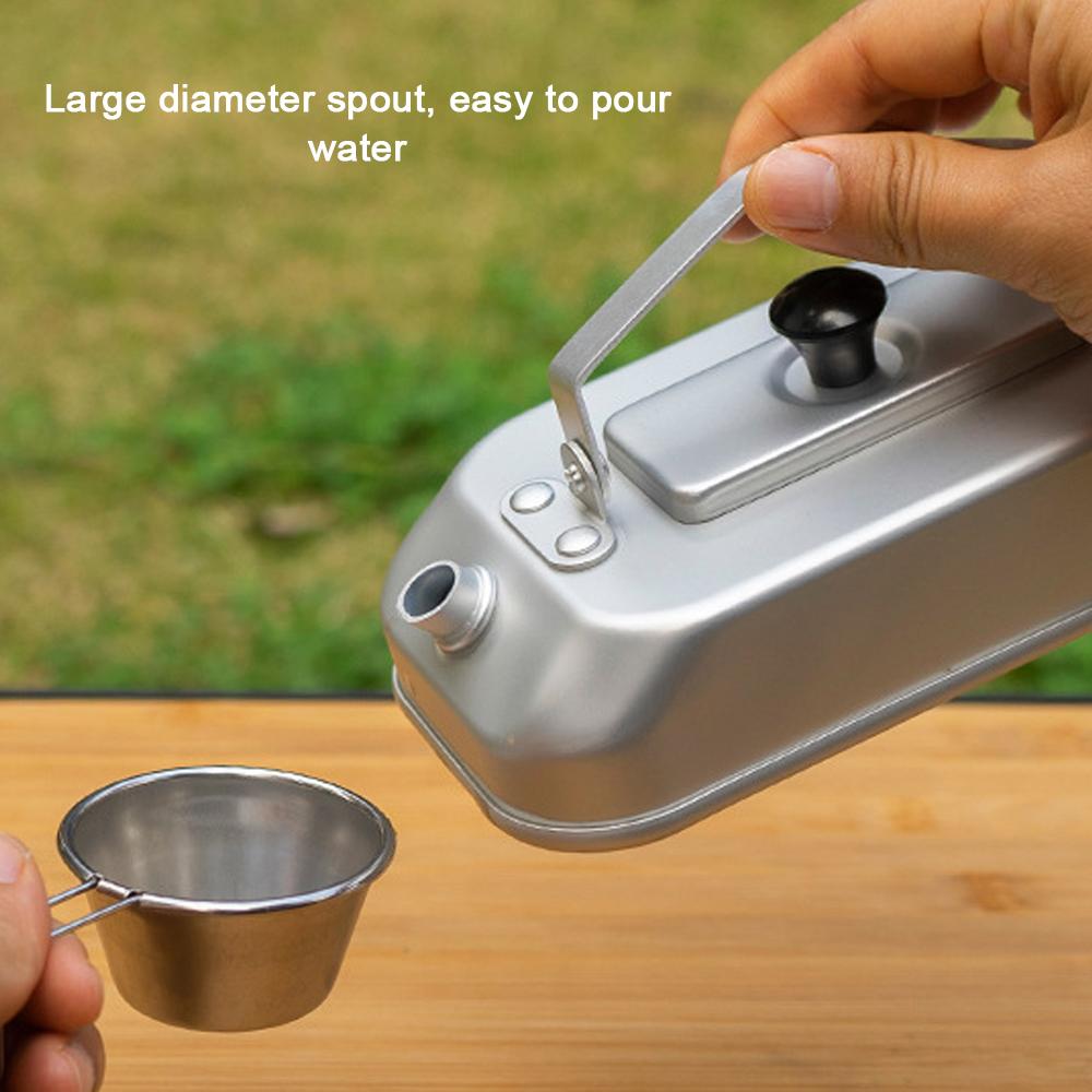 Чайник для кемпинга, портативный алюминиевый чайник, кофейник, сверхлегкий чайник 300 мл с ручкой для кемпинга