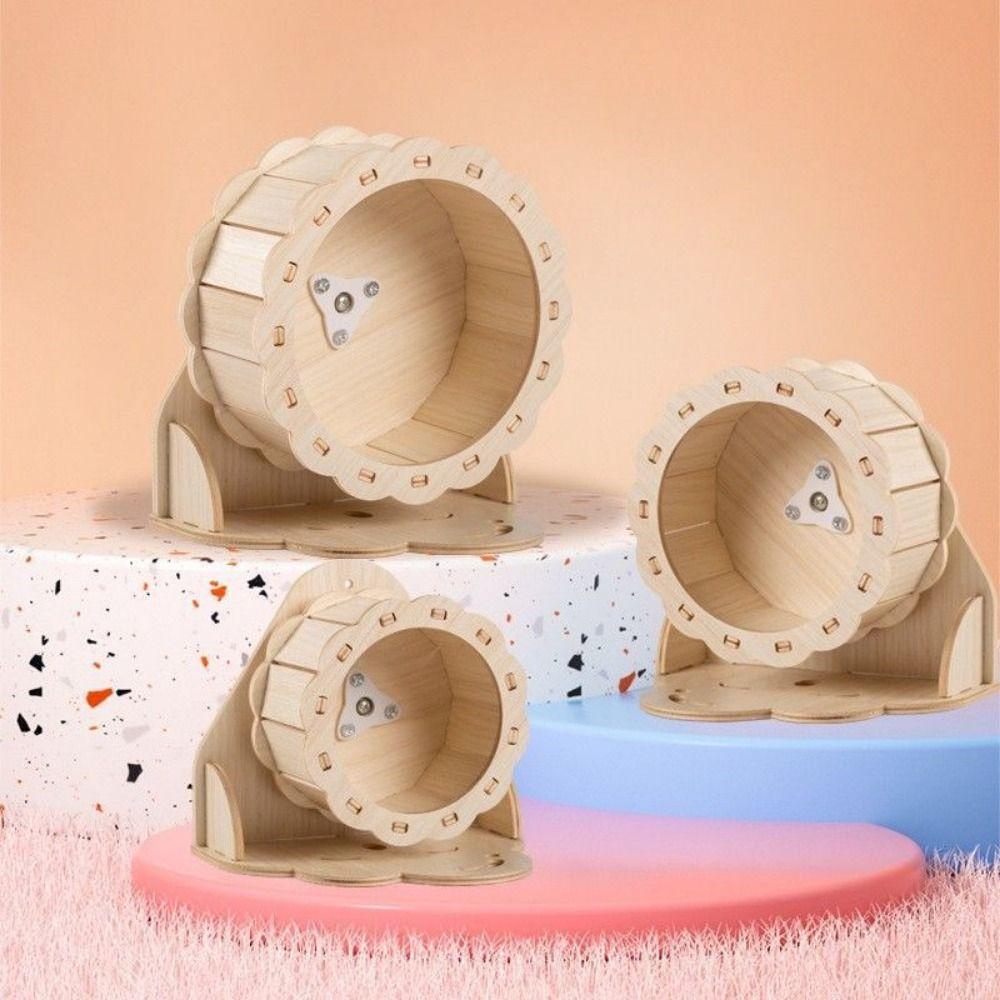 Slient Hamster Exercise Wheel Adjustable Height Rat Race Track Toy for Exercising