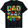 Dad Of The Birthday Boy Master Builder Blocks Toy Building T-Shirt