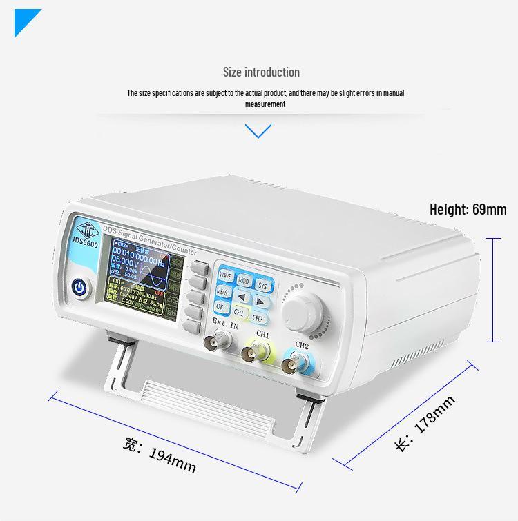 Двухканальный DDS генератор сигналов произвольной формы и частотомер JDS6600
