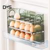 Ящик для хранения яиц с ручкой, большой вместимости, многослойный дизайн, экономящий место, держатель для яиц, органайзер для кухни и холодильника