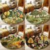 Forest Pattern Carpet Living Room Lovely Round Bedroom Decorative Washable Children Floor Mat Study Rug Home Decoration Rugs