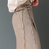 New ArrivalS Open Run Women S Linen Rayon waiSt Tie Wrap Style H Line Long Skirt
