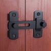 Door Lock Guard Latch Bolt 90 180 Degree Stainless Steel Toggle Latch Sliding Barn Door Lock Black Iron Right Angle Barn Lock