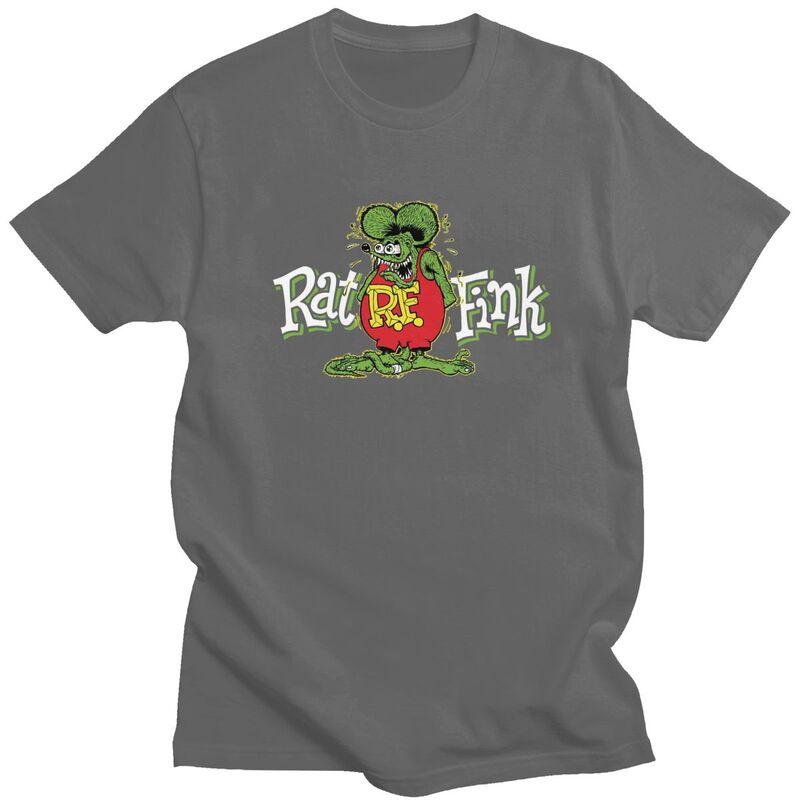 Мужские футболки на заказ с рисунками из аниме и мультфильмов, Rat Fink. Хлопковые футболки с коротким рукавом, повседневные.