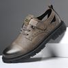 Мужская обувь для отдыха на открытом воздухе Высококачественная модная повседневная обувь со шнуровкой, круглым носком, на толстой подошве, модная кожаная мужская деловая обувь