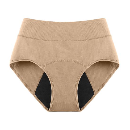 Женские трусики, однотонные, трехслойные, мягкие, с завышенной талией, бесшовные эластичные трусы, предотвращающие протекание, менструальные трусы, женское нижнее белье