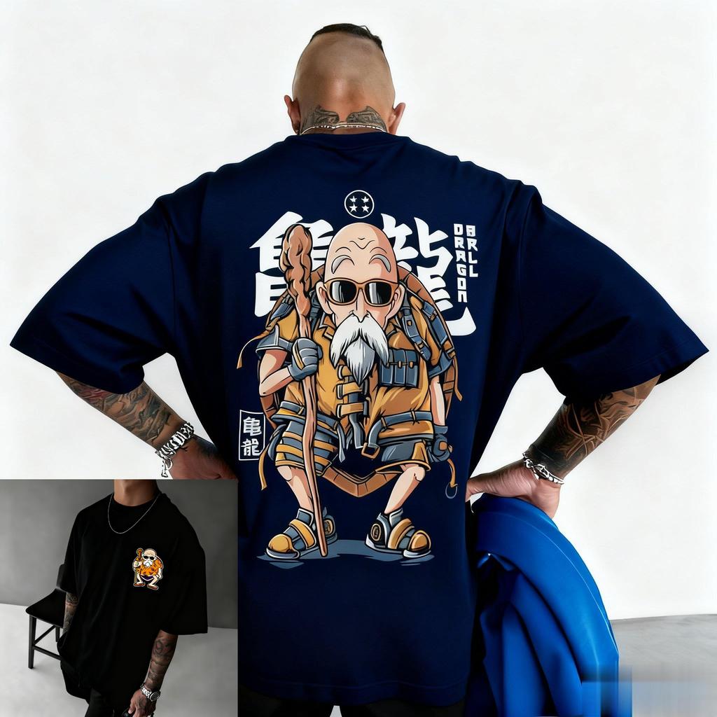 Dragon Ball Master Vintage Anime Print Graphic T-shirt Men Women Loose Streetwear Short Sleeve Tops Summer Tees Casual Fashion