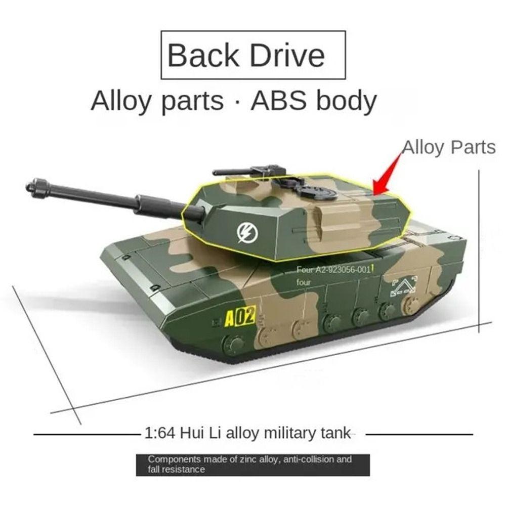 Simulation Tank Model Car Model Toy Armored Vehicle Toy Ornaments Pull Back Cars Children's Toy