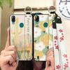 Oil Painting Waterproof Phone Case For Blackview A60 Pro Flower Durable Shockproof Phone Holder Wristband Fashion Design