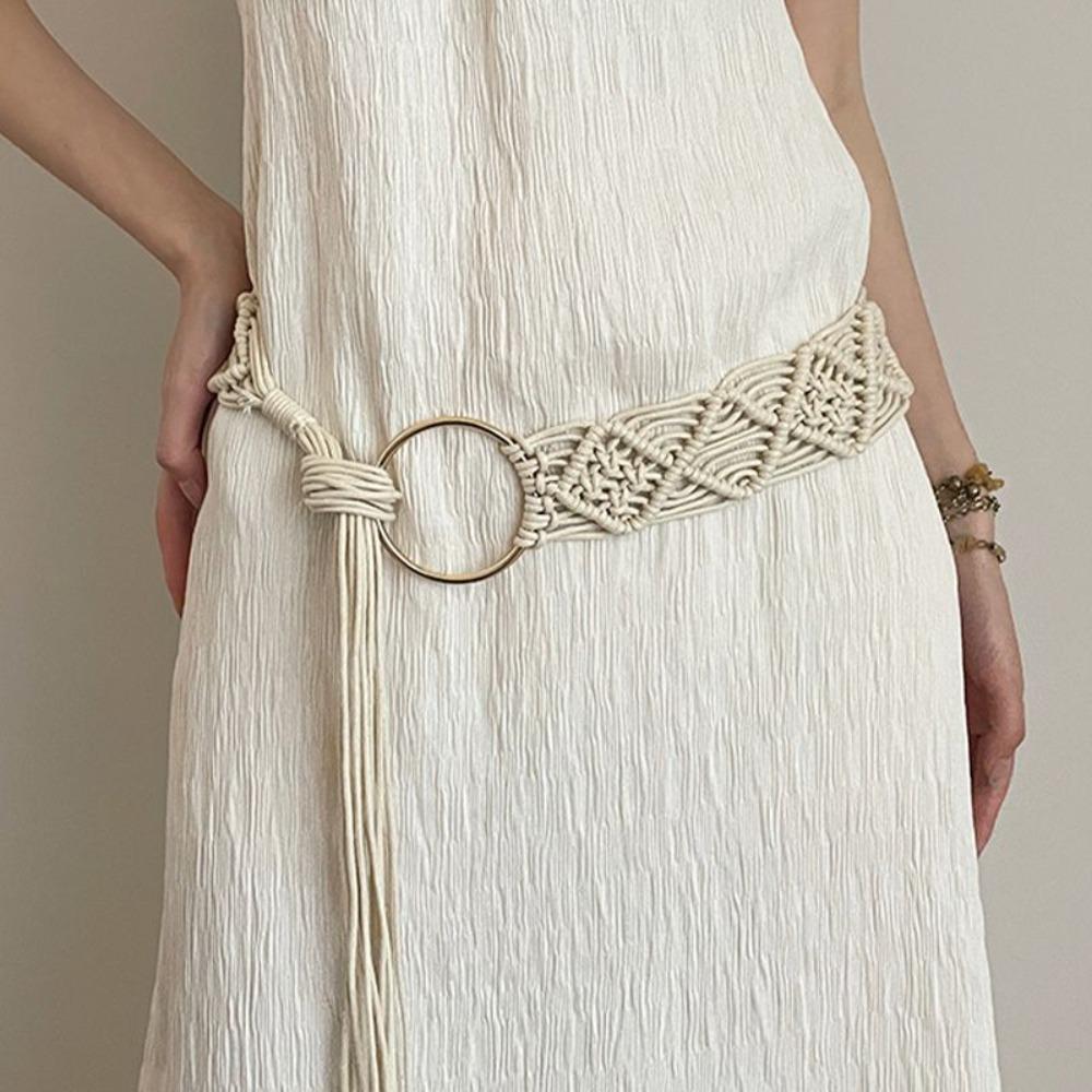 Waistband Ethnic Style Belt Hollow Tassel Waist Chain Simple Bohemian Belt Dress Decoration