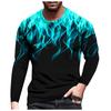 Футболки с длинным рукавом для мужчин, мужская модная футболка с круглым вырезом с принтом, топы, повседневные спортивные спортивные пуловеры, блузки