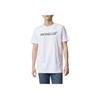Moncler Cotton Logo Graphic Crew Neck Short Sleeve T-Shirt Men Tops White I10918C000648390T001
