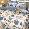 Kawaii Cartoon Bedding Set Kids Adult Full Queen Size Duvet Cover Flat Sheet Pillowcase No Filler Summer Fal Home Bed Linens
