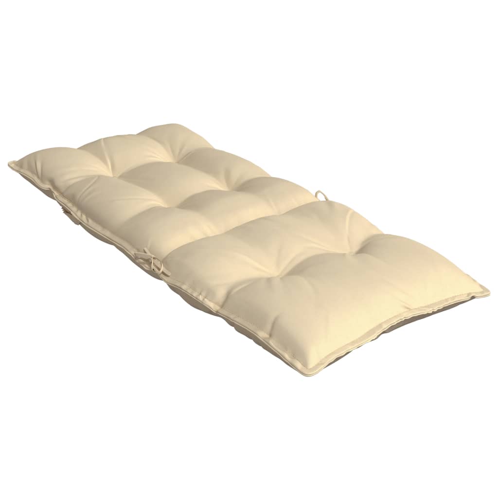 High Back Seat Cushions 4 pcs Beige Oxford Fabric