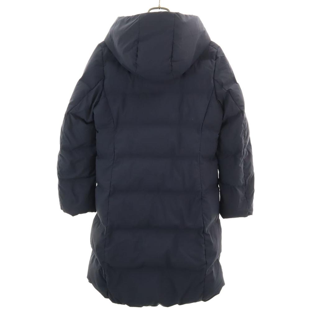 Uniqlo Бесшовное пуховое пальто S Темно-синее Женское Б/У