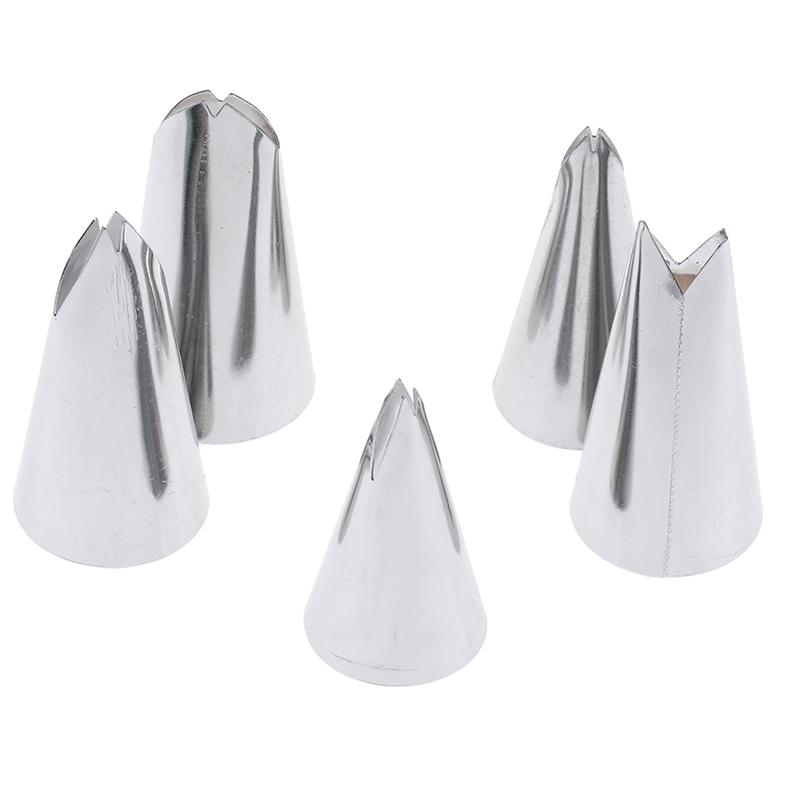 5 шт. набор насадок из листьев, нержавеющая сталь, кондитерские насадки для украшения торта