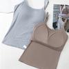 Майка с подушкой на груди и бюстгальтером свободного кроя сверху, нижняя жилетка для женщин