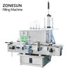 ZONESUN ZS-DTPP4D Desktop Automatic Four Diving Nozzles Peristaltic Pump Liquid Filling Machine For Water Juice Foamy