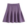Skirt Female 2022 Autumn and Winter Fashion Jacquard Knitted Wool All-match Solid Bottoming Short Umbrella Skirt