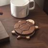 Insulation Pad Creative Cute Styling Black Walnut Solid Turtle Coaster Wooden Craft Turtle Lover Gift Anti-scald Table Ornaments