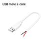 USB-A Штекер 3,3 фута 100 см Кабель с ПВХ оболочкой, оголенный провод, открытый конец 5 В 2,1 А 2 4 жилы Оловянная жила для передачи питания и данных Ремонт