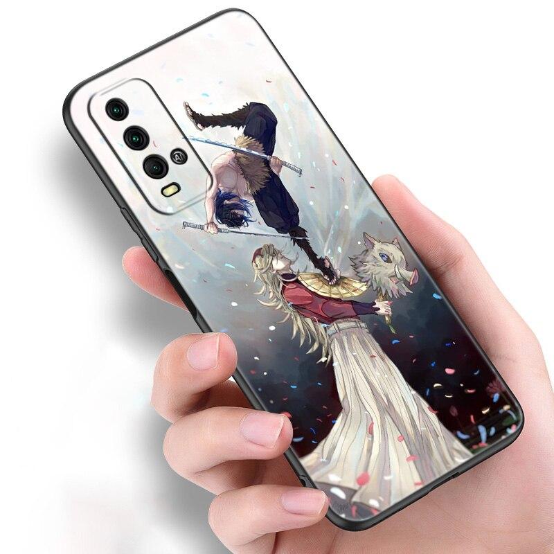 Anime Demon Slayer Inosuke Silicone Phone Case For Xiaomi Redmi Note 11 10 9 8 Pro 11T 10T 10S 9S 8T 9 9A 9C 9T Black Soft Cover