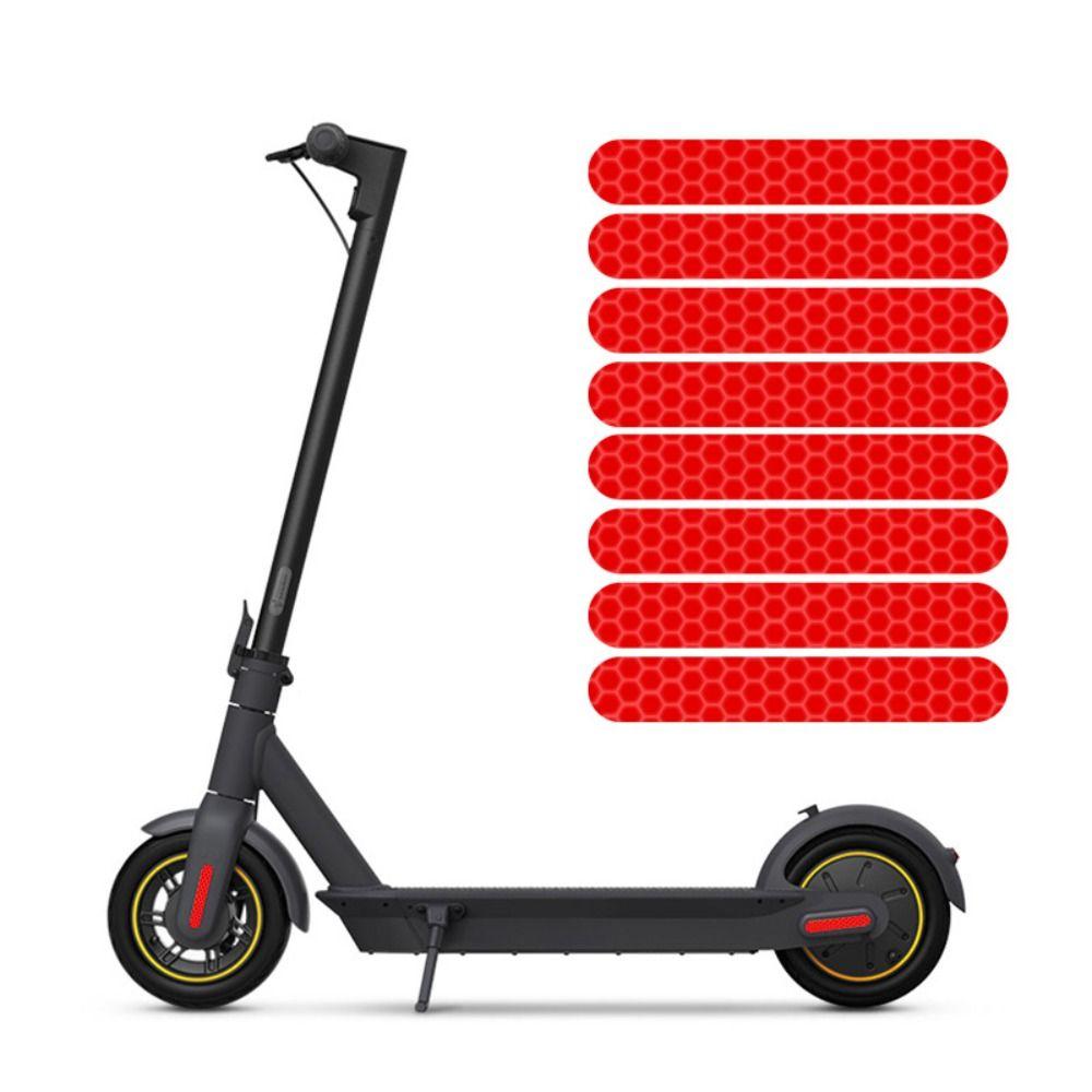 8PCS Safety Warning Reflective Stickers Reflect All Light Sources Car Parts  Motorcycle