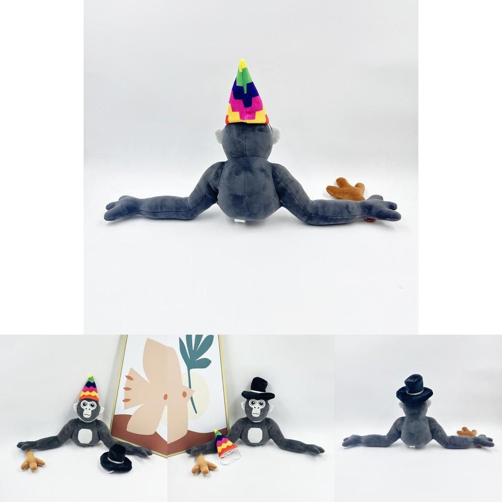 Новая плюшевая игрушка Gorilla Tag Monke, мягкая кукла с шляпой, высотой 25 см