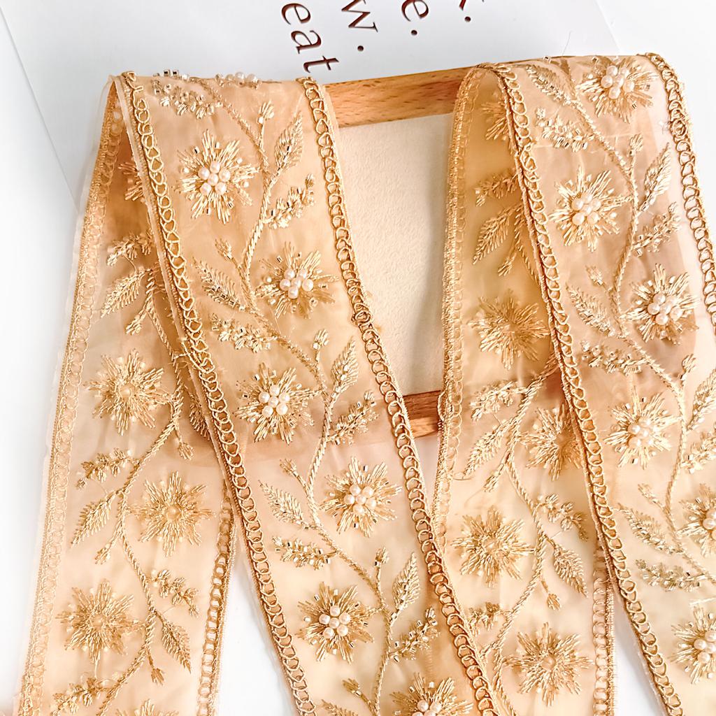 Эжен Ярн Однотонная Машинная Вышивка Бисером Штрих-код Оконные Аксессуары Аксессуары для Одежды Кружевные Аксессуары