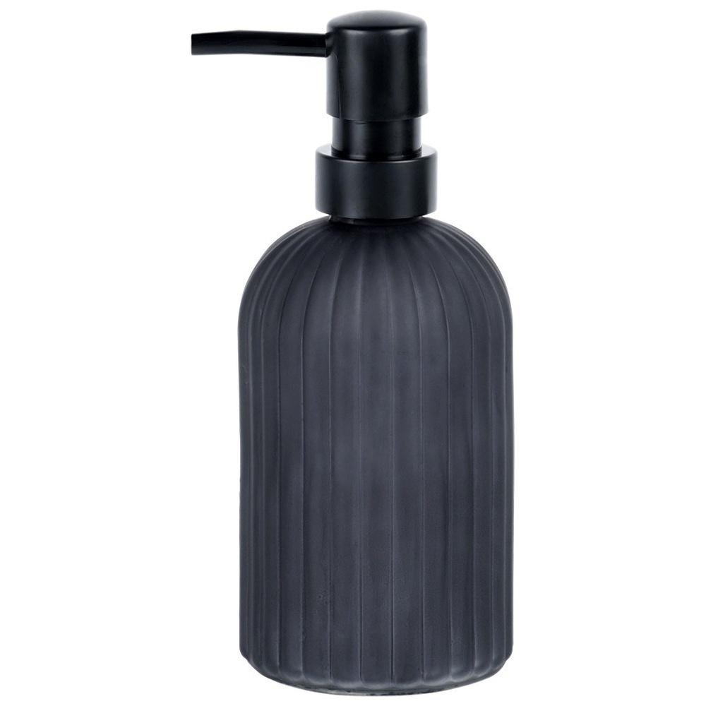 Black glass soap dispenser 400 ml