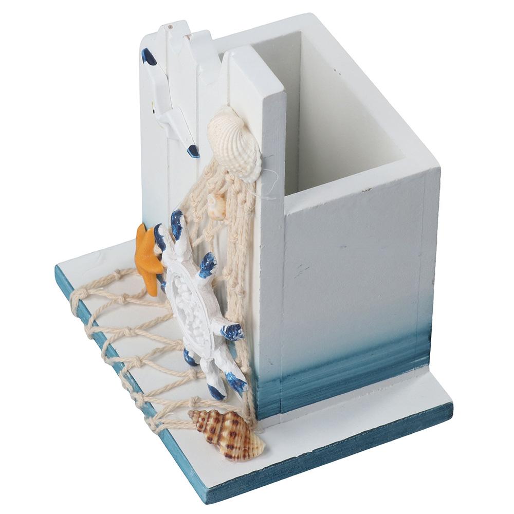 Wooden Pen Organizer Nautical Desktop Storage Desktop Pencil Holder Office