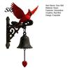 Exquisite Craft Ornament Red Bird Garden Bell, Vintage Style Wall Mounted Outdoor Dinner Unique Home Decor Gift Yard for Porch Patio Entryway