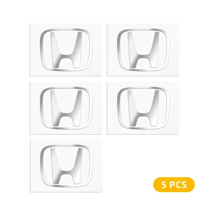 2/5/10pcs 3D Metal Car Emblem Sticker Decor Badge Decal Interior Styling For Honda Civic Accord CRV Hrv Jazz Car Accessories FJ6