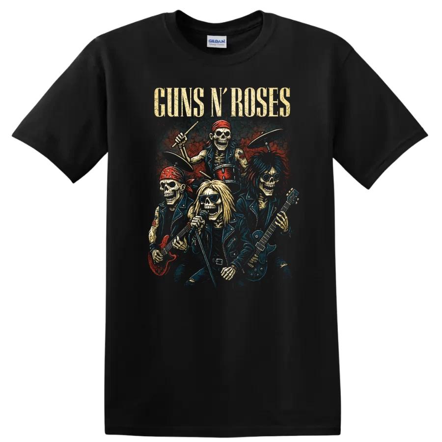 Skull Rock Band T Shirt Retro Heavy Metal Legends Tee Vintage Music Art