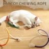 3 шт. Игрушки для кошек жевательные канаты, Интерактивные молярные игрушки из хлопкового каната, Игрушка-дразнилка для кошек с кошачьей мятой, Игрушка для игры с котенком для чистки рта, Зоотовары