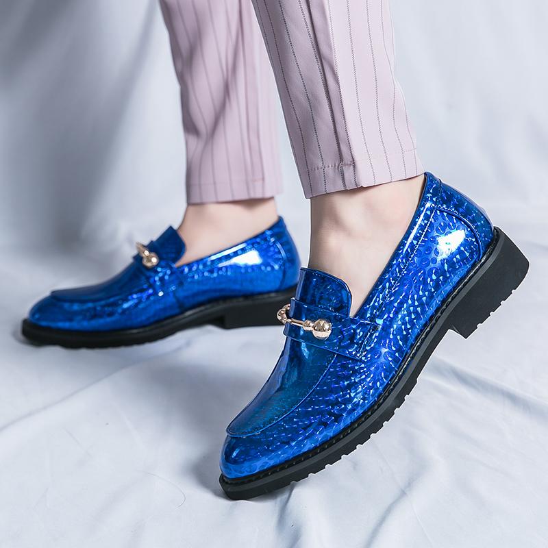 Модная мужская повседневная обувь 38-46 Модные и классические стили Ночные клубы и парикмахеры Блестящая повседневная обувь Лето Горячие продажи Новинка