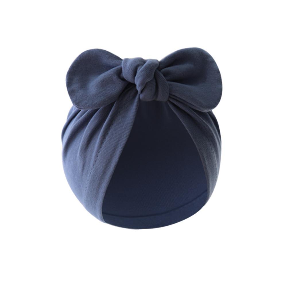 Cotton Bunny Ears Hat Solid Color Newborn Headband Cute Infant Beanie Cap  Kids
