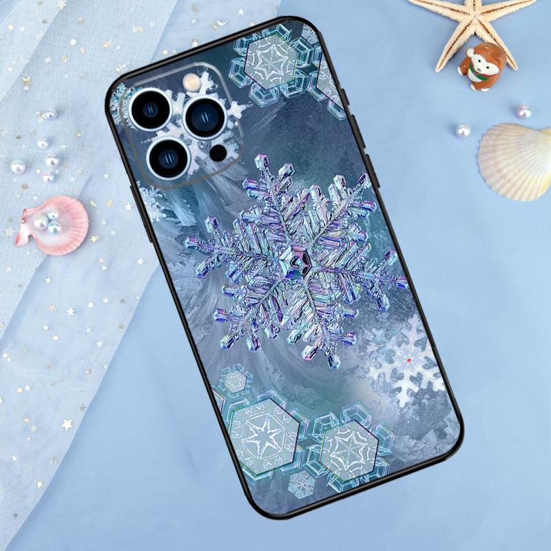 Чехол на iPhone 17 Pro Max 16 15 14 12 11 13 Pro Max Plus 12 13 Mini 16e 17 Air со снежинкой, зимний, задняя крышка