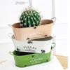 Iron Rustic Flowerpot with Handle Flower Holder Vintage Flower Pot